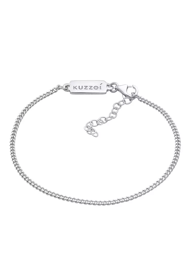 EXCLUSIVE Gelang Perhiasan Perak 925 Pria Curb Chain Basic