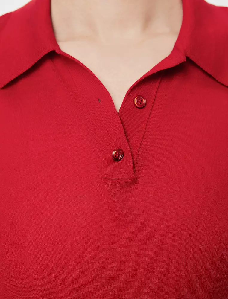 Collared Short Knit Vest