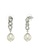 estele gold Estele Rhodium Plated Cuban chain pearl Drop Earrings 55249ACE0EF4BBGS_1