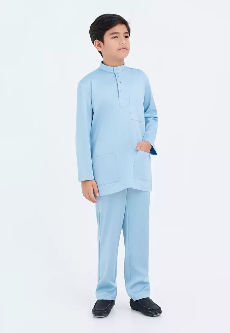 Gene Martino - Faez Baju Melayu Slim Fit Sedondon – Junior 1292