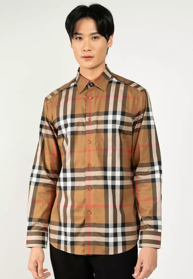 Buy Burberry Men's Checked Single-Breasted Jacket In Beige
