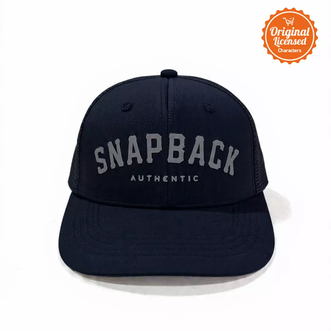 Snapback Topi Trucker Dewasa Black Authentic Snapback