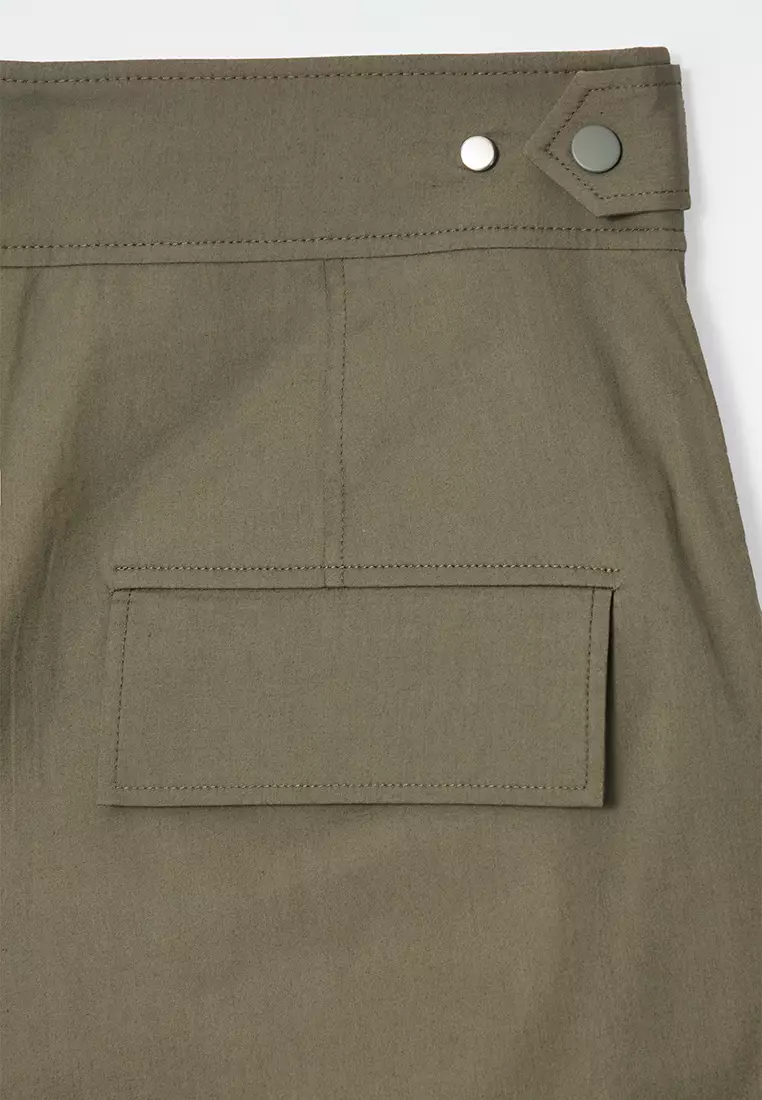 Barrel-Leg Utility Trousers