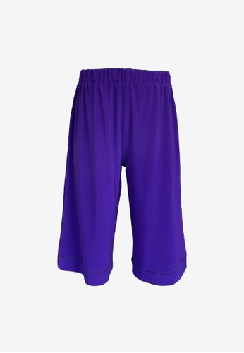 ROSARINI purple Pull On Shorts - Bright Purple EB12CKAE214F9BGS_1