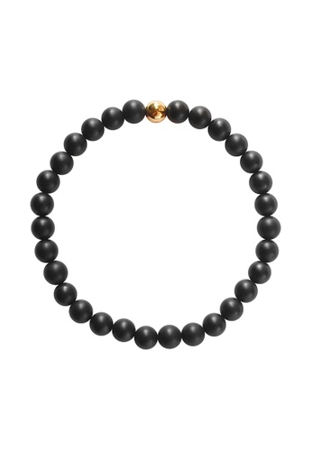Buy Calypso Matte Black Onyx Stone Bracelet 21 Online Zalora Philippines