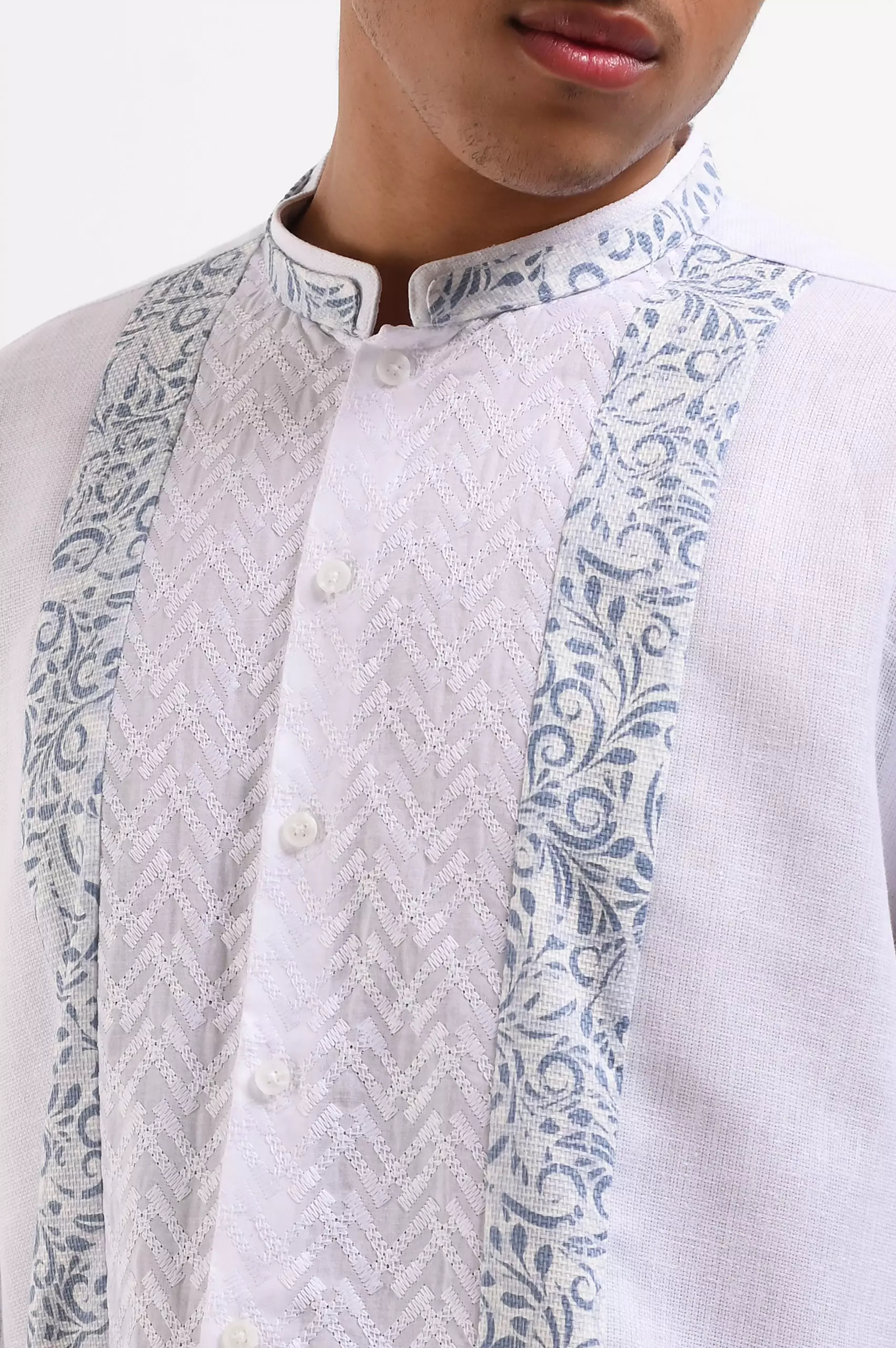 MANZONE Gamis Pria Lengan Panjang  GHIBRAN - WHITE