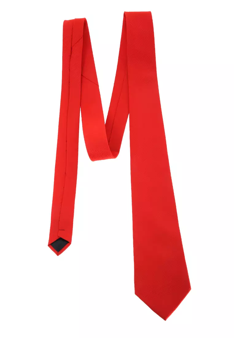 Stranger Dasi Pria Polos Plain Tie Man Neckwear Aksesoris Fashion Material Polyester ORIGINAL - Red