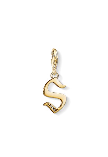 Jual Thomas Sabo Charm Pendant Letter S Gold Original Zalora Indonesia