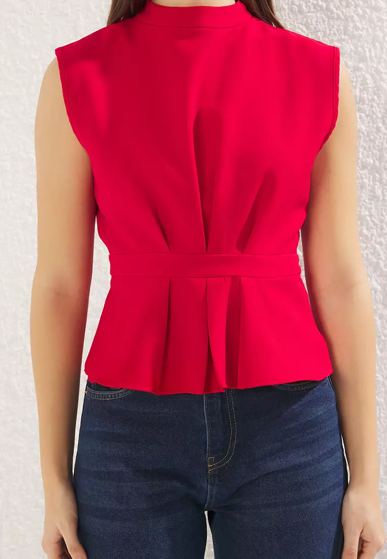 Sleeveless Mock Neck Top