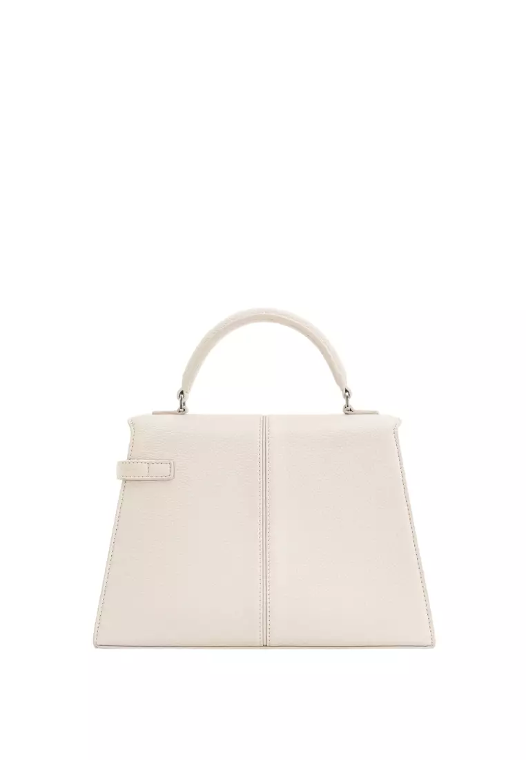 Elise Large Top Handle Bag - White