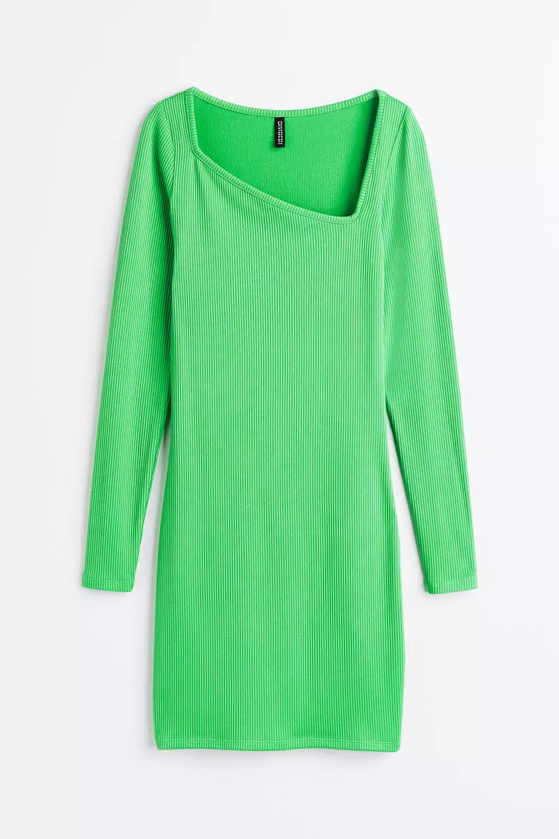 Buy H&M Asymmetric ribbed dress 2025 Online ZALORA Philippines