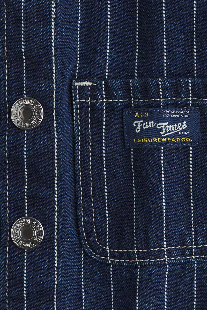 Striped cotton overshirt