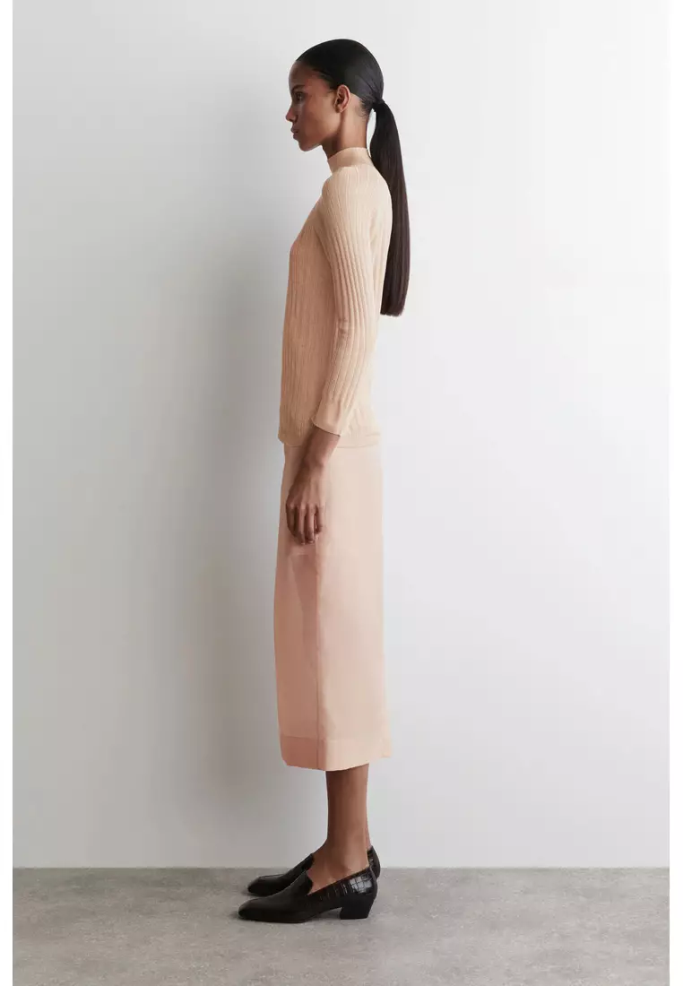 SHEER KNITTED SILK TOP
