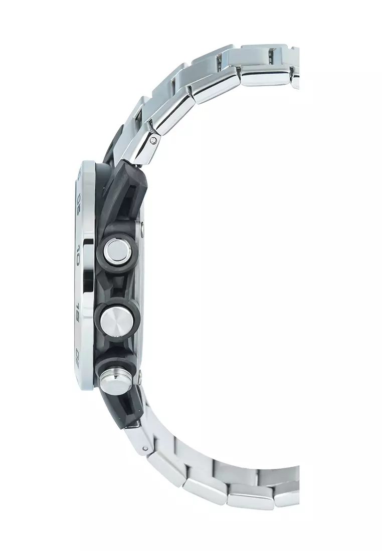 Casio Edifice Sospensione ECB-40D-1A Jam Tangan Analog Digital Pria Smartphone Link - All Stainless Steel