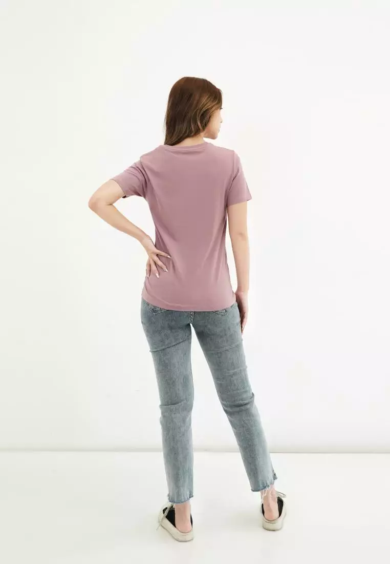 Kale Alice Dusty Violet / Kaos Lengan Pendek Wanita Premium