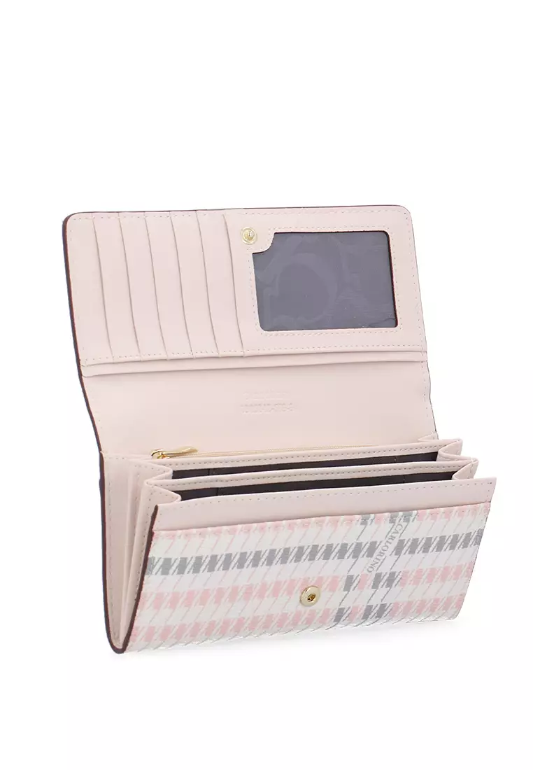Charmaine 2-Fold Long Wallet - Light Pink