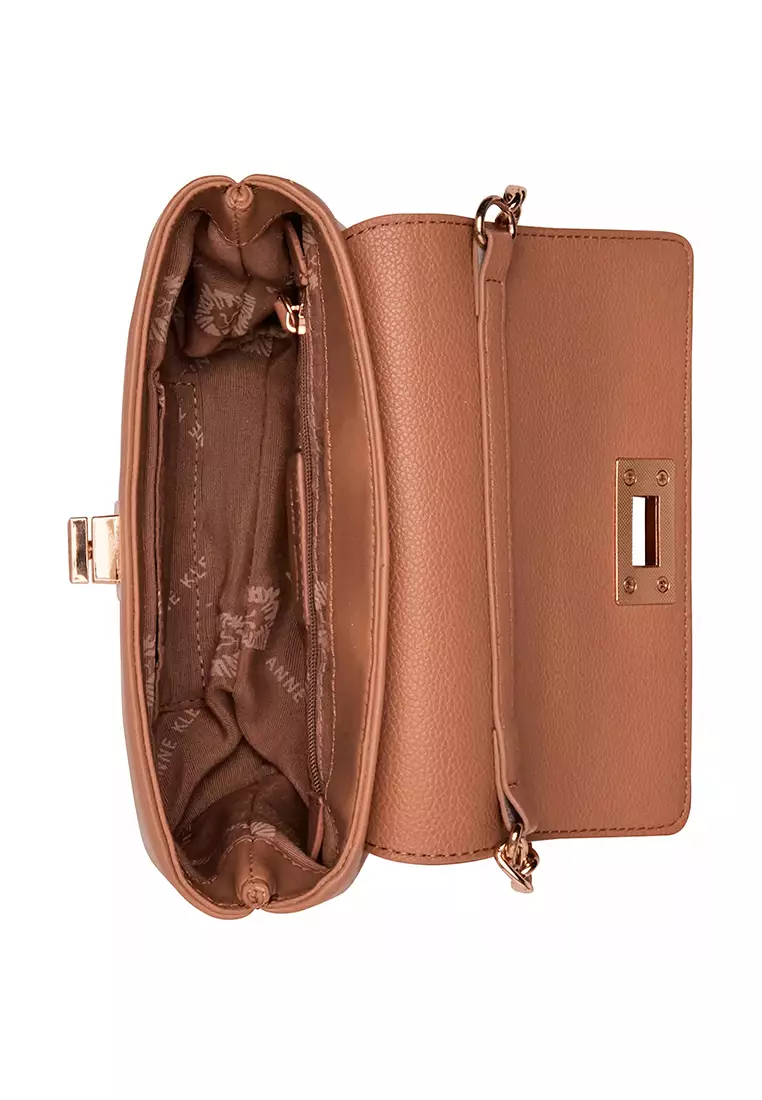 Mini Flap Shoulder Bag with Enamel Turn Lock