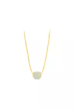 Jade J3 + 375/9K Gold Wave Chain