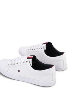 essential vulcanised leather trainers