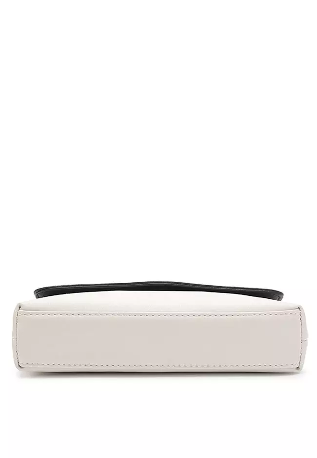 Faux Leather Sling Bag / Crossbody Bag - Beige