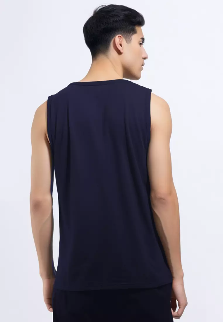 MTH80 Kutung Pria Casual HKR Logo Navy