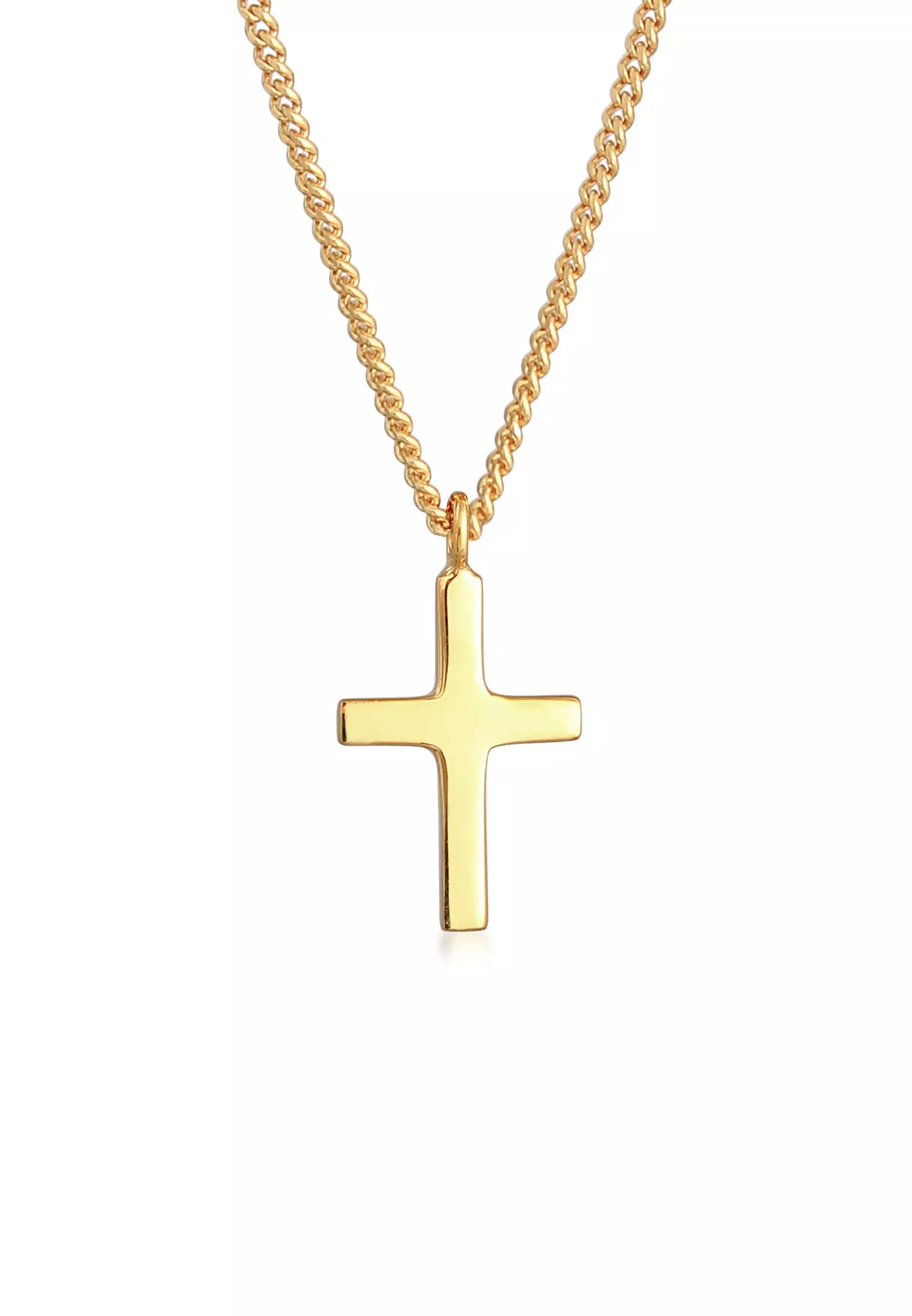 Vermeil / 14K Gold Filled Cross Necklace (Rope Chain)