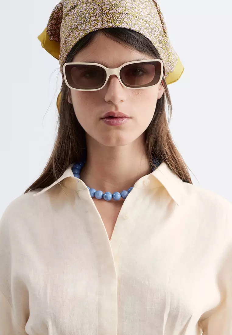 Pleated-Waist Linen Shirt