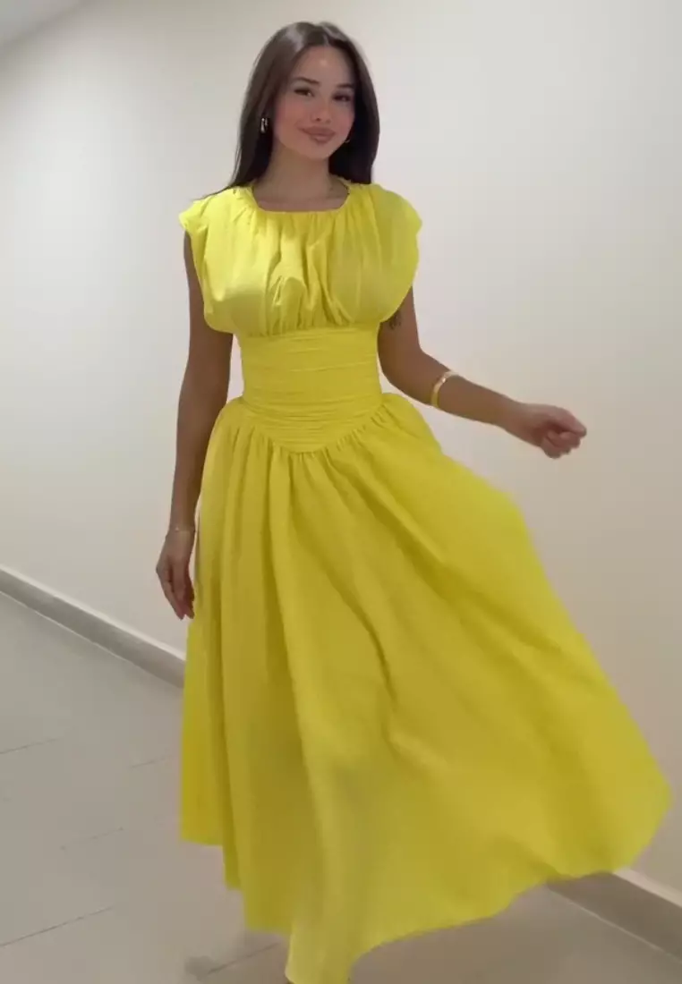 2025 French-style pure desire fitted waist short-sleeved dress CA25091424YE