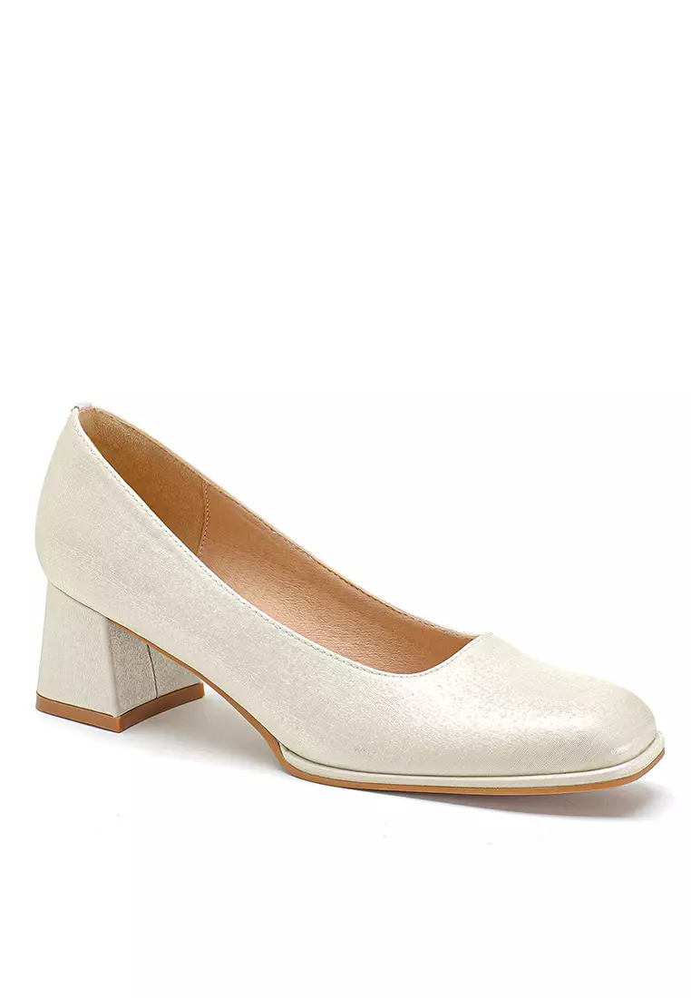 5CM 方頭綢緞高跟鞋 BY599-1