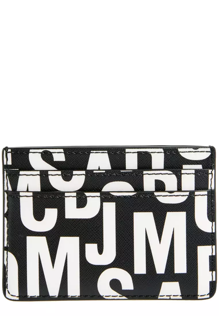 Jumbled Logo Trademarc Card Case - Black/ White 4S4SMP008S02