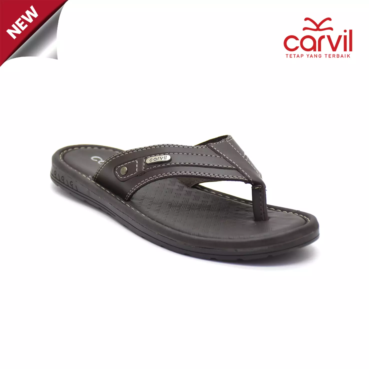 Carvil Sandal Pria Santoz 01-M Dark Brown