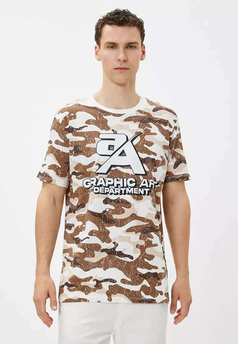 Buy KOTON Slogan Printed T Shirt Camouflage Online ZALORA Malaysia