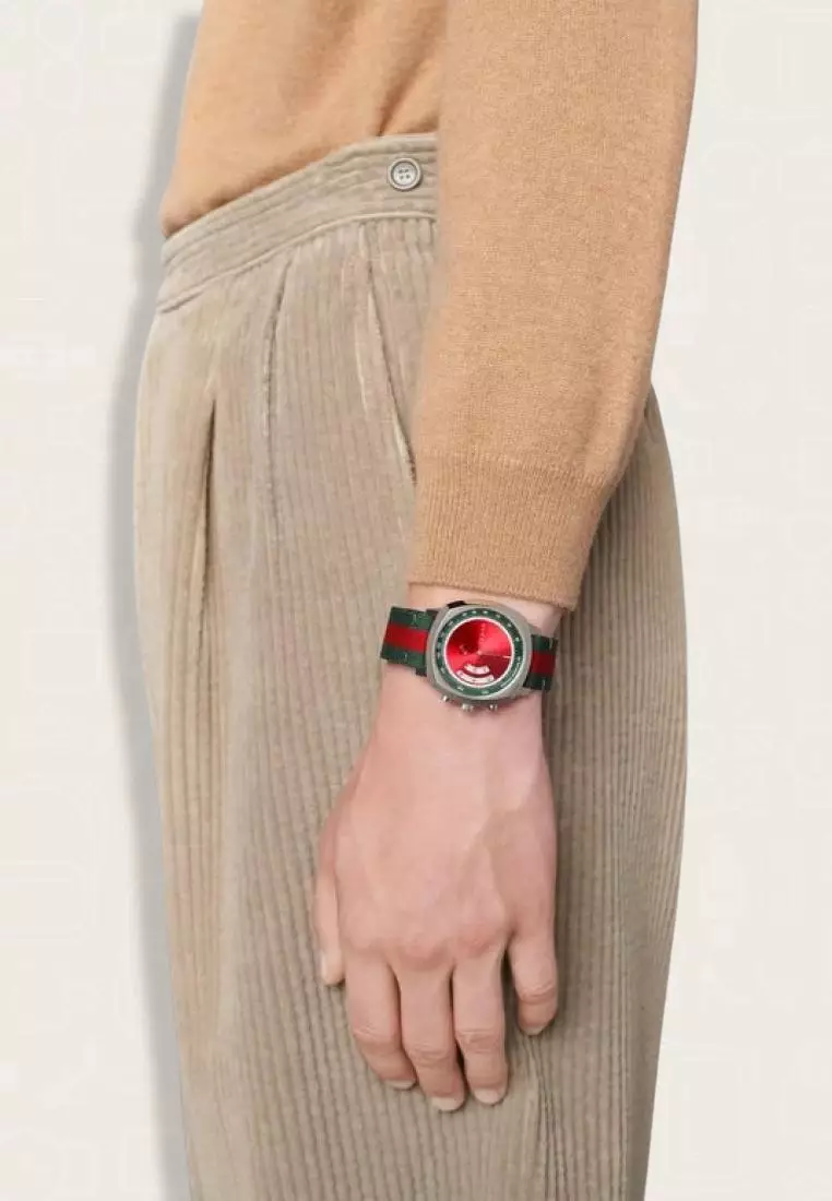 Jam Tangan Pria Gucci Grip Classic Red Green