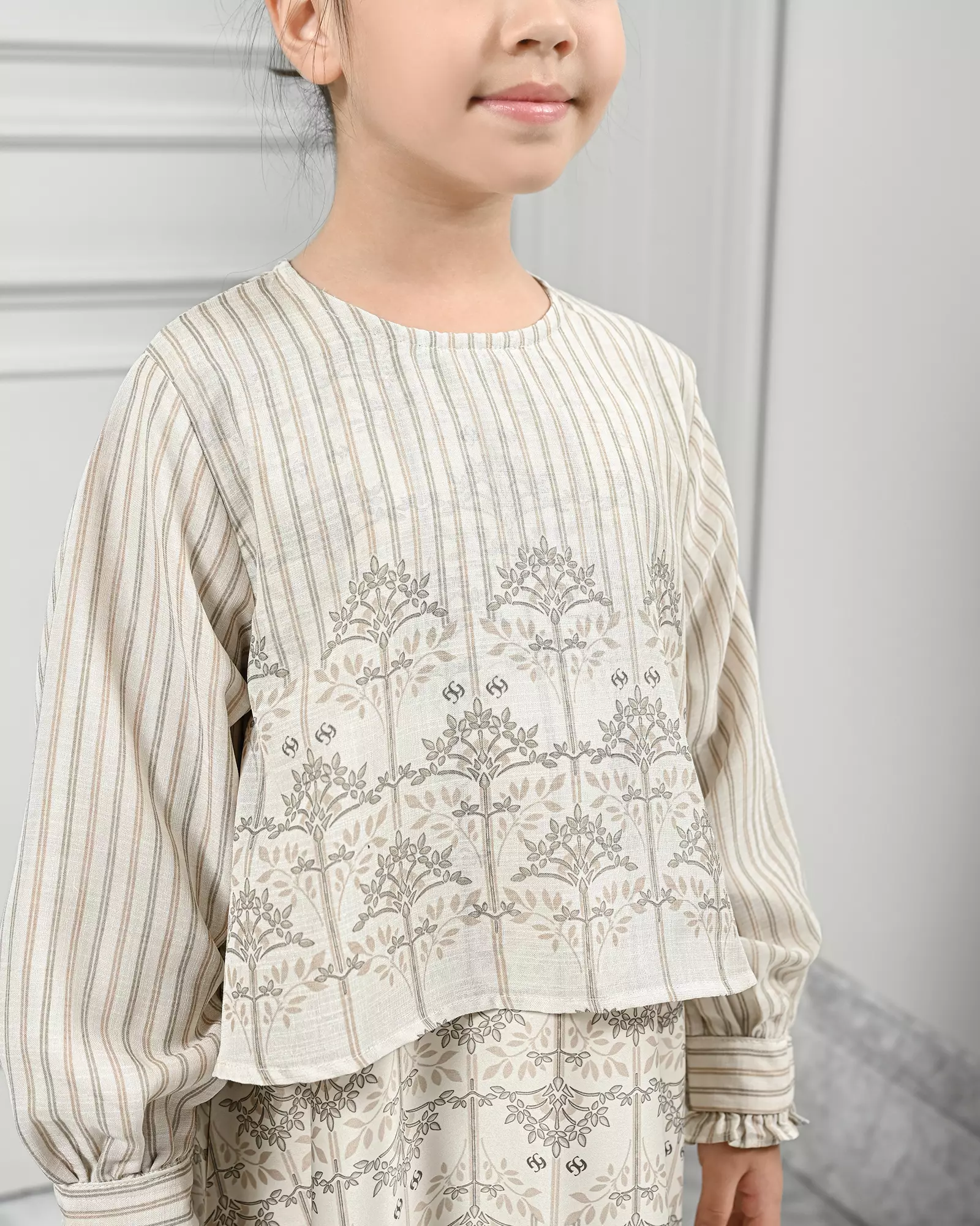 Geulis.id KIDS HANALIKA MAXI DRESS / DRESS ANAK / BAJU LEBARAN - MOCCA