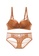 ZITIQUE orange Women's 3/4 Cup Deep-V Lace Lingerie Set (Bra and Underwear) - Orange 5F09AUS5F57D34GS_1
