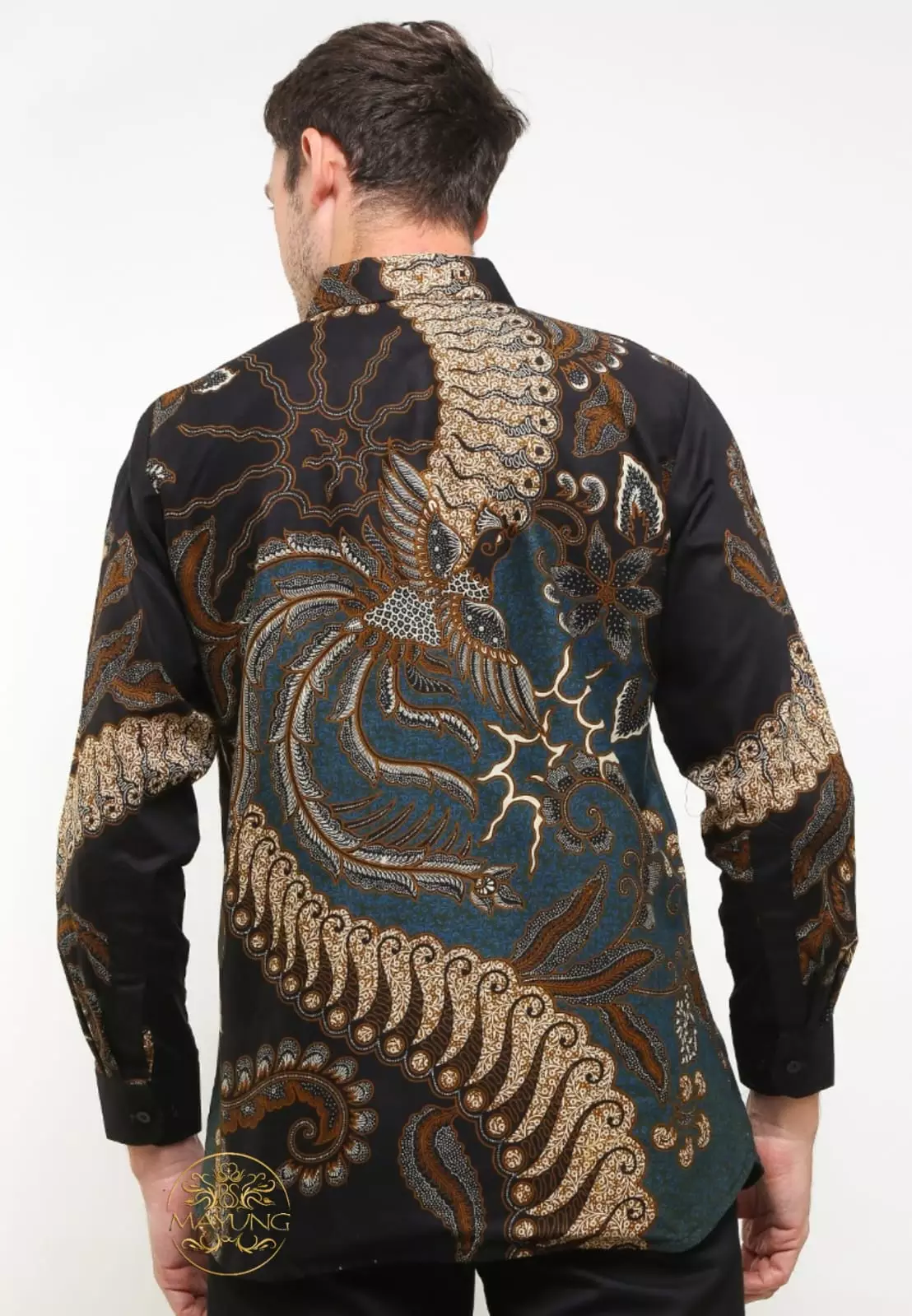 Eka Cendrawasih Blu Kemeja Batik Pria Premium Slimfit Modern Lengan Panjang