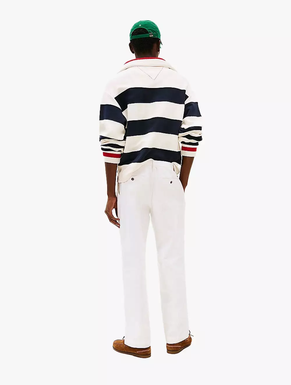 Tommy Hilfiger - Murray Herringbone Tapered Leg Chinos - Optic White
