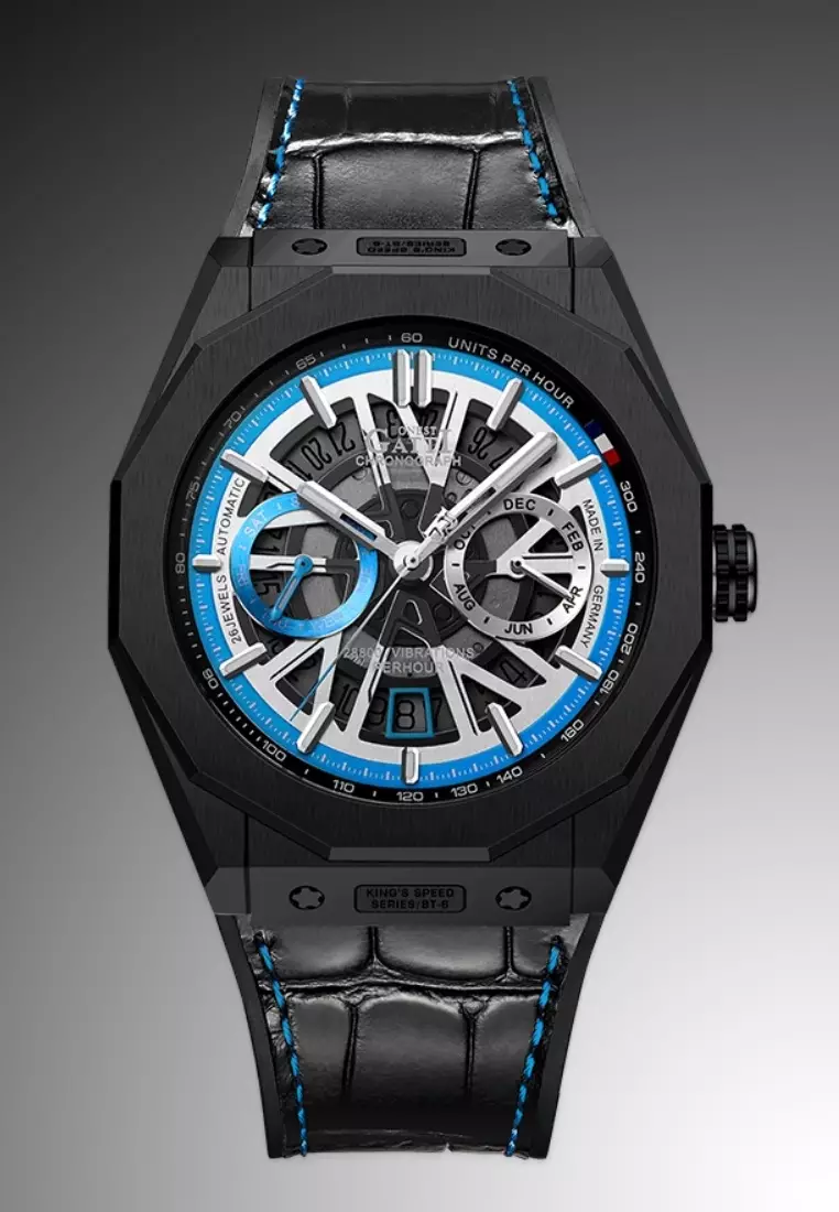 Automatic Unisex Stainless Steel Watch, Leather Strap