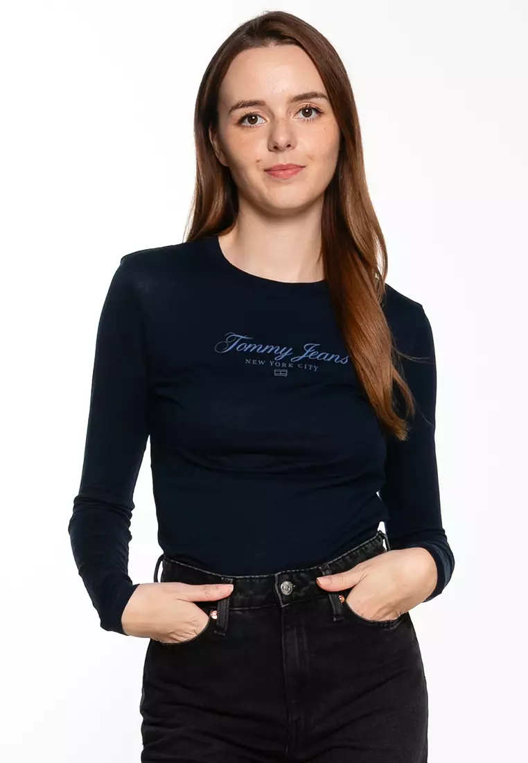 Tommy hilfiger women's long sleeve t shirt top