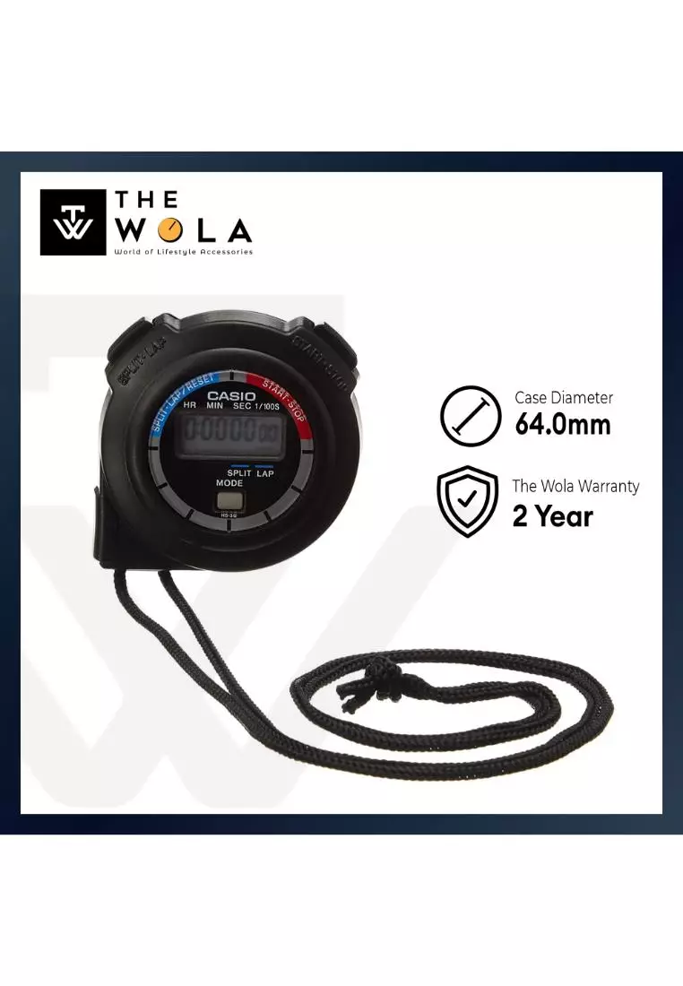 Digital Stopwatch HS-3V-1R Black Resin Bezel