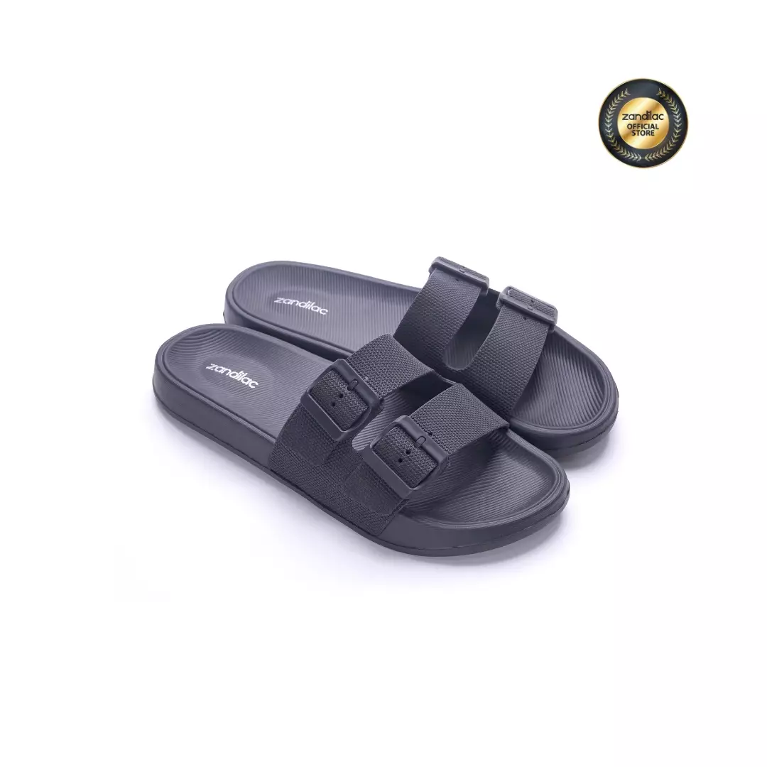 ZANDILAC - SANDAL LAKI DEWASA CH122241LD - HITAM  full karet