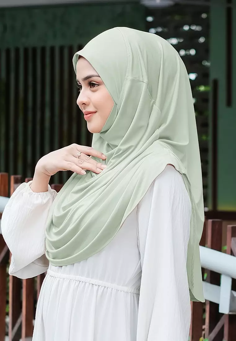 HIJAB INSTAN FATHIA - SOFT GREEN