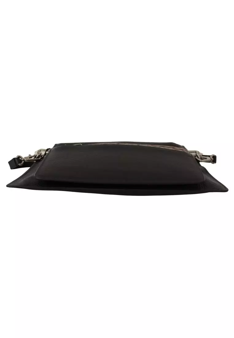 Dolce & Gabbana Alta Sartoria Black Leather Shoulder Sling Bag