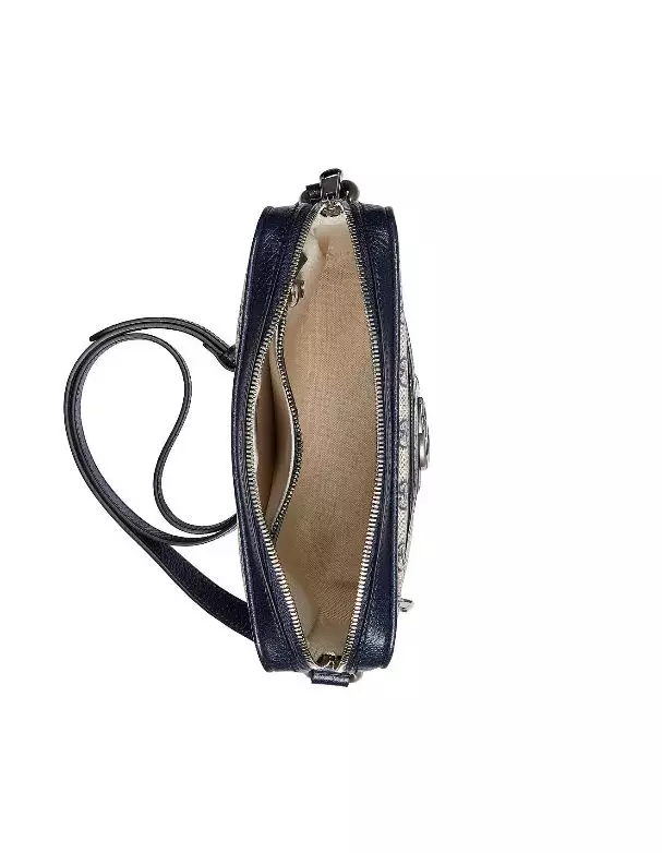 Gucci Ophidia GG Messenger Bag Leather Navy