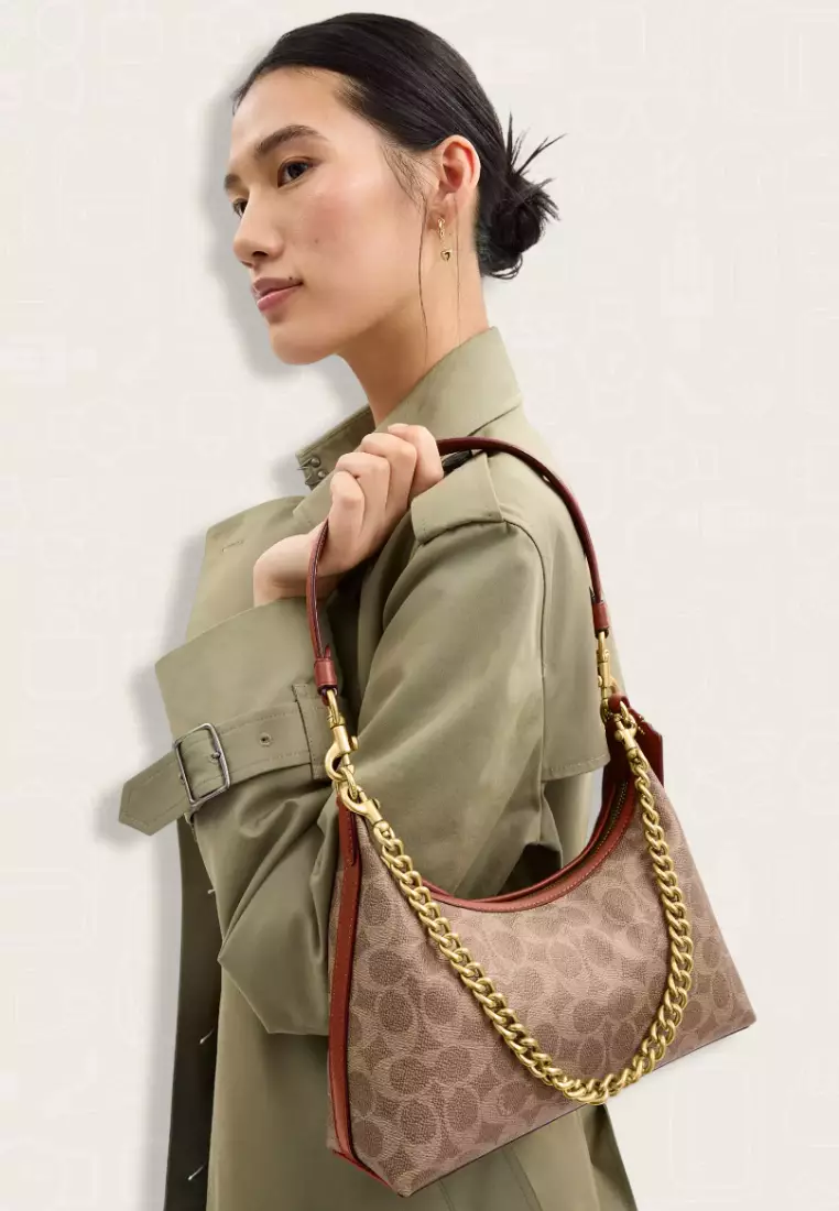 Coach Juliet Shoulder Bag 25 In Signature Canvas Tan