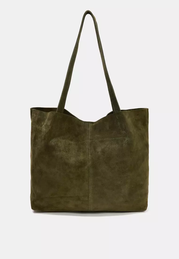 Suede Maxi Tote Bag