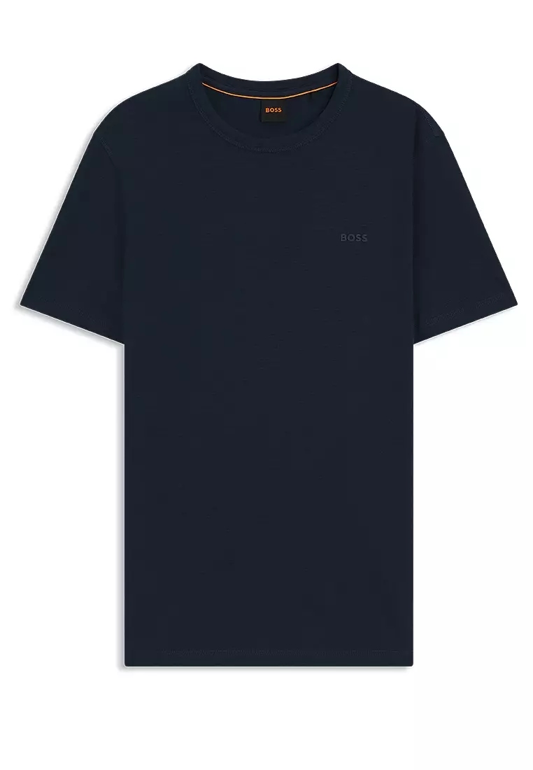 Logo Slub Cotton T-Shirt - BOSS Orange