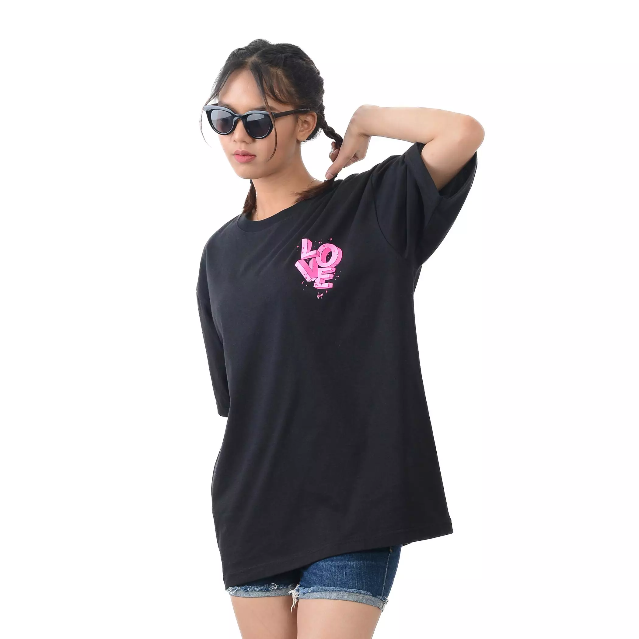 Enough For Today - T-Shirt Kaos Oversize Love Soda Bubble Hitam