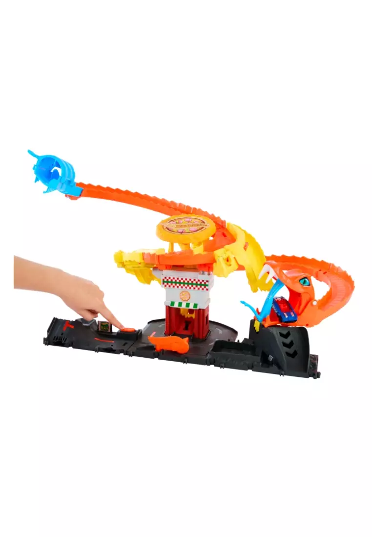 Hot Wheels City Pizza Slam Cobra Attack Playset With 1:64 Scale Toy Car