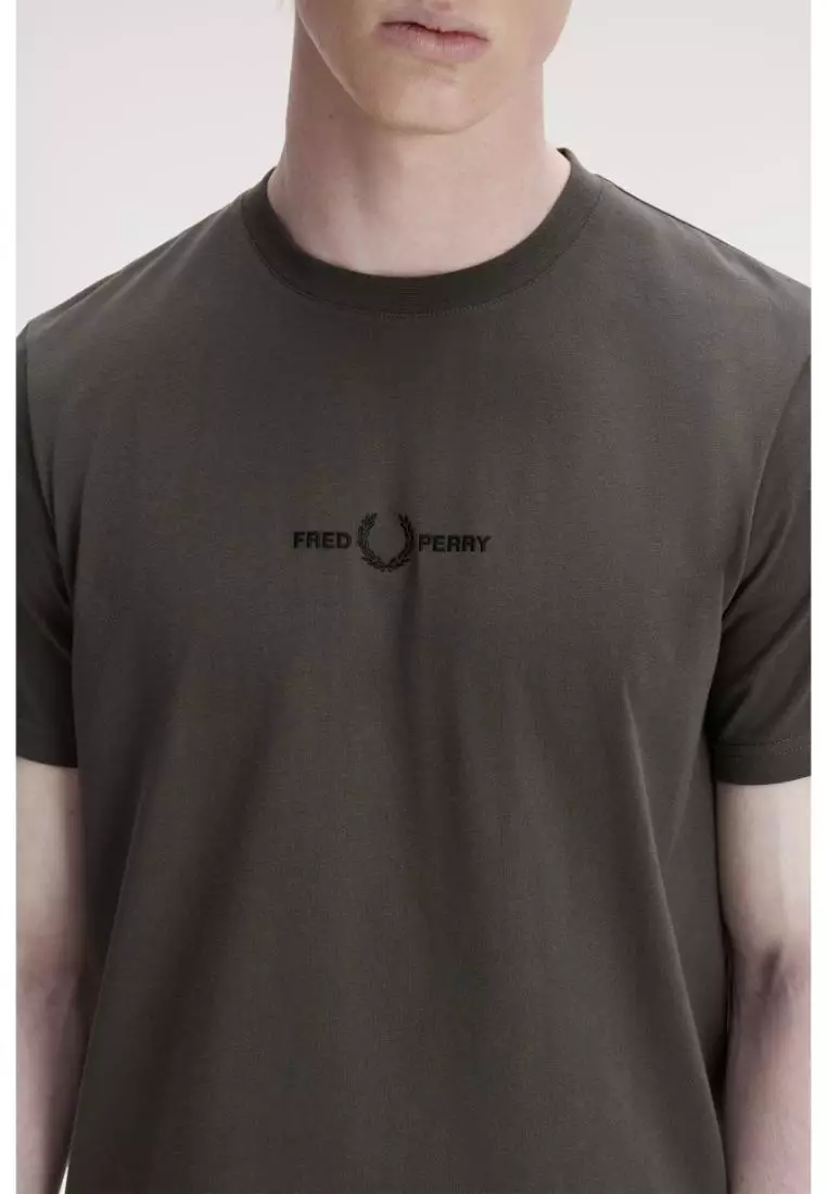 Fred Perry M4580 Embroidered T-Shirt (Field Green)